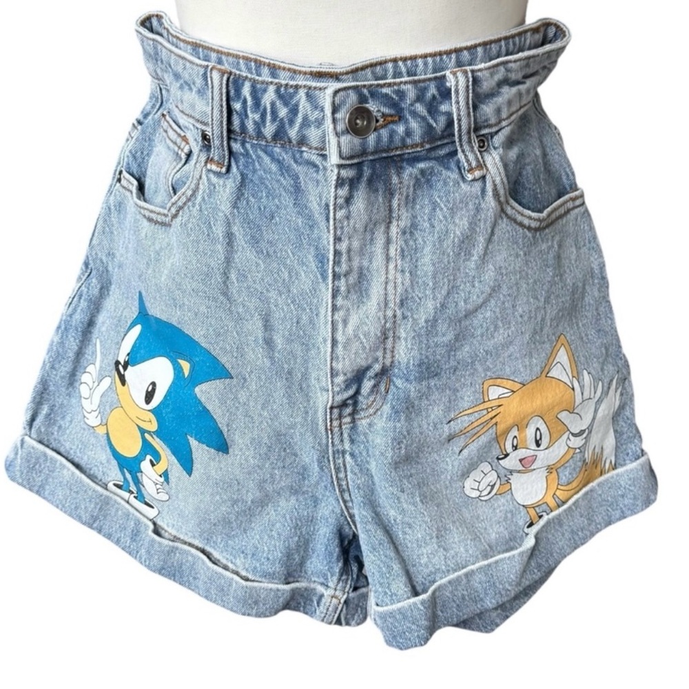 Vintage Cartoon Character Denim Shorts